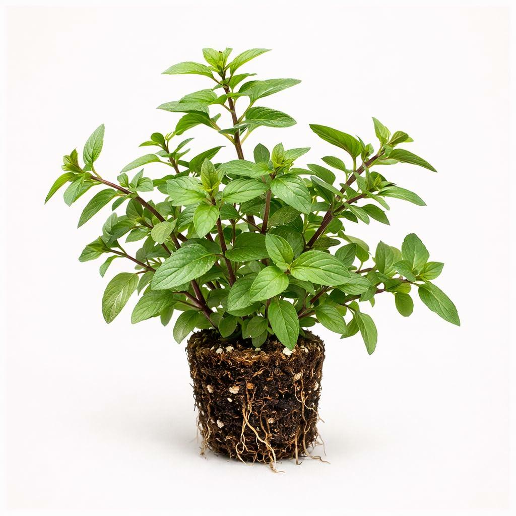 PLANT NOOK Chocolate Mint Live Plant Starter Plug 2-Pack | Light Chocolate Aroma Mint Herb | Perfect for Tea Desserts and Drinks | Full Sun to Part Shade