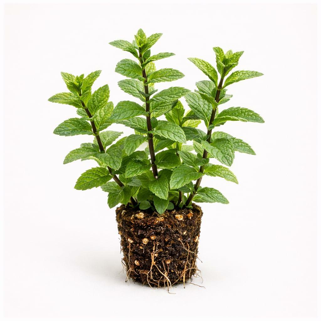PLANT NOOK Peppermint Live Plant Starter Plug 2-Pack | Mentha piperita Strong Mint Flavor | Great for Tea and Cooking | Full Sun to Partial Shade Herb