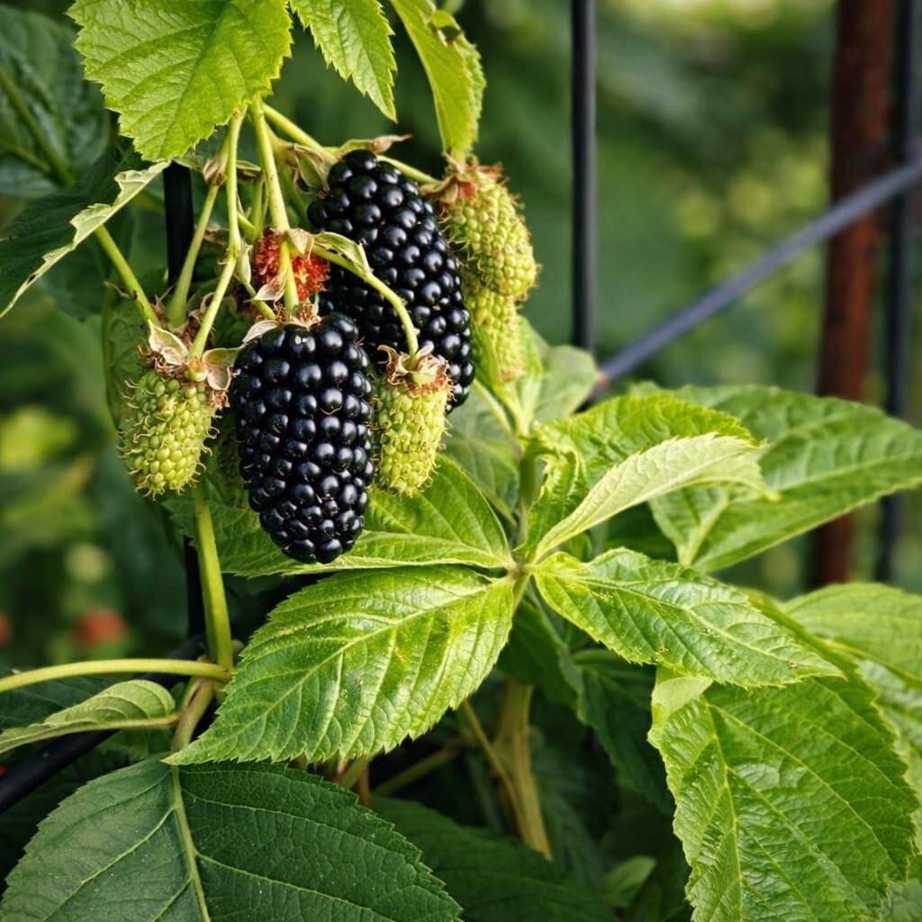 PLANT NOOK Big Daddy Thornless BlackBerry (Rubus) Live Plant Starter Plug 2-Pack | Huge Sweet Berries, Heavy Yields | Self-Fertile Bramble for Patio Pots & Garden Rows | Full Sun