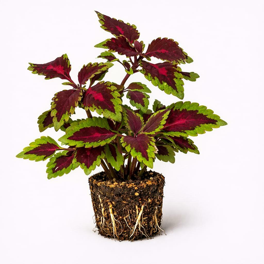 PLANT NOOK Coleus Carnival Live Plant Starter Plug 2-Pack | Hot Pink Ruffled Leaves with Deep Maroon Edges | Sun to Shade Foliage Plant | Great for Containers