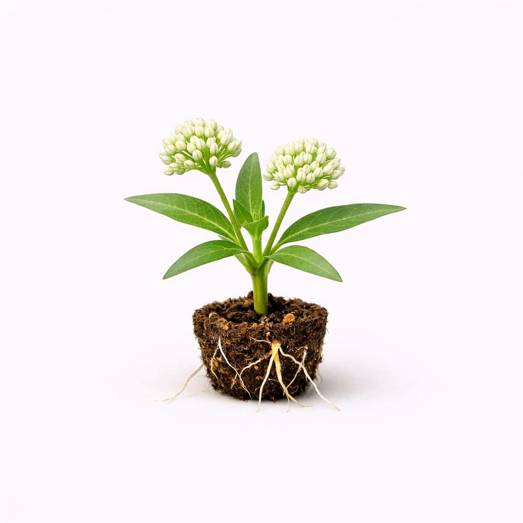 PLANT NOOK White Vining Milkweed Live Plant Starter Plug 2-Pack | White Twinevine Vine Milkweed | Monarch Host Vine for Trellis Fences Pollinator Gardens